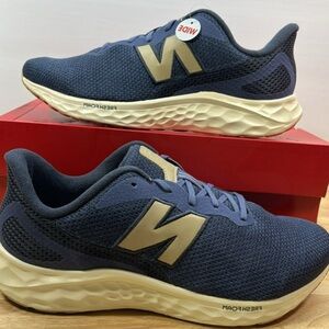 New Balance Navy and Gold Athletic Sneakers